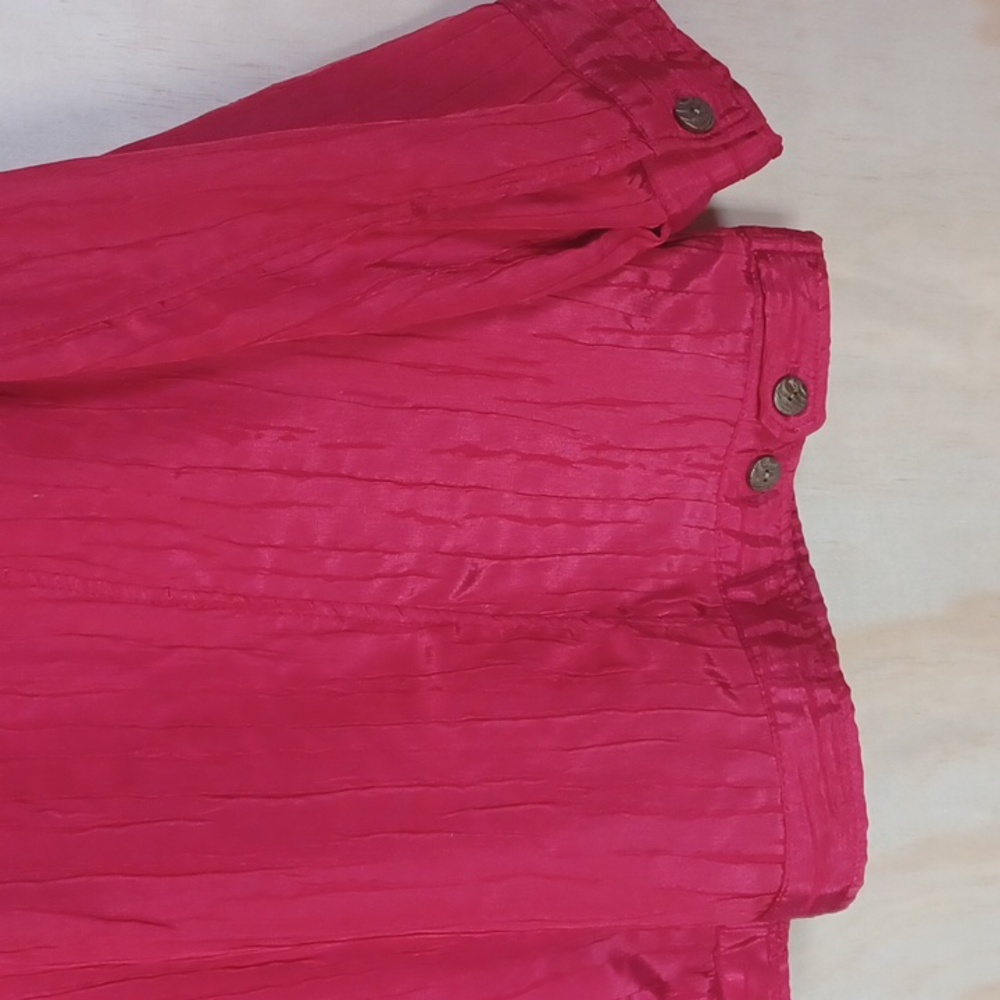 Ruby Rd. Red Crinkle Lighteight Jacket, Button Fr… - image 11